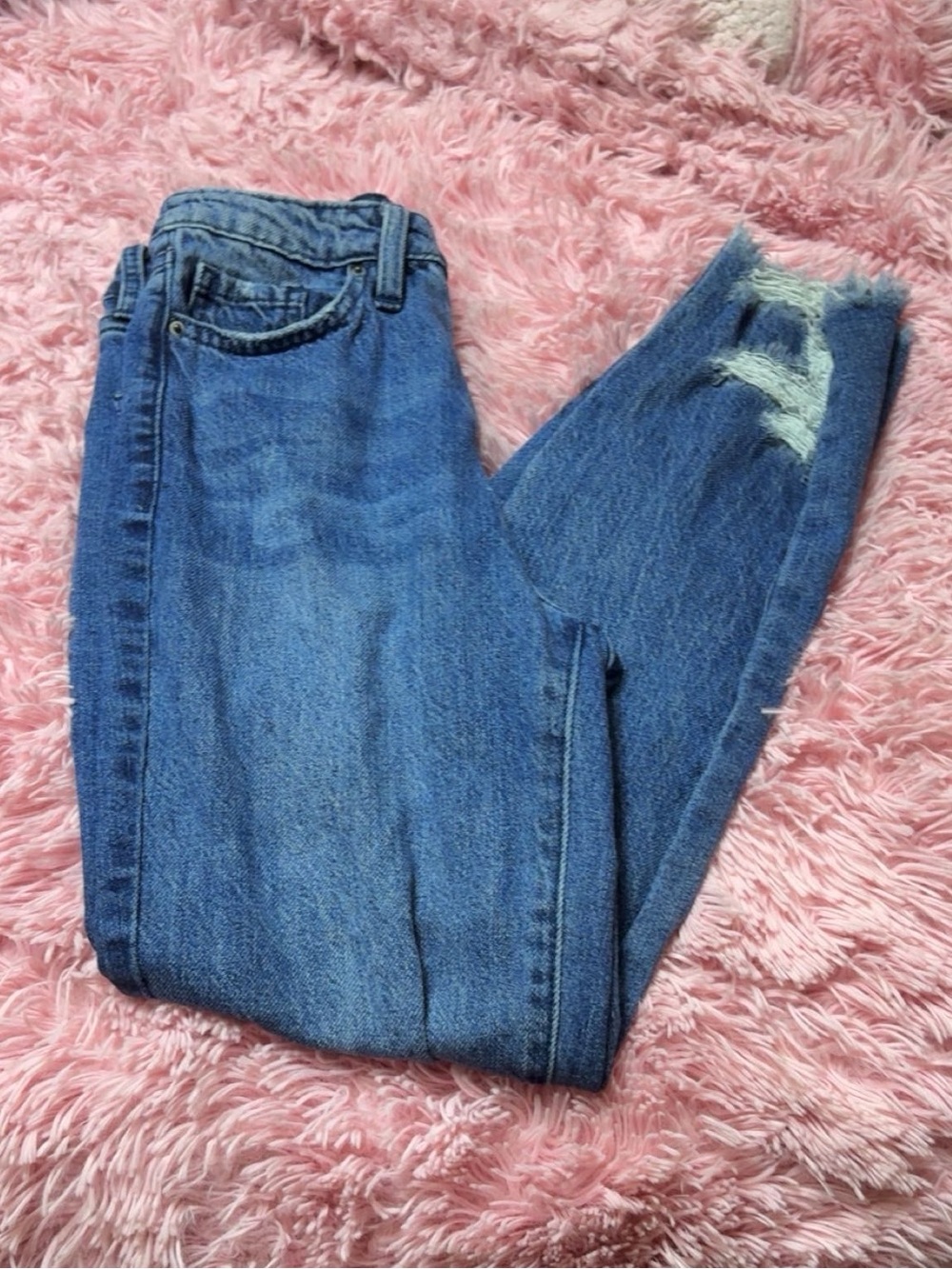Classic Distressed Blue Women’s Jeans
